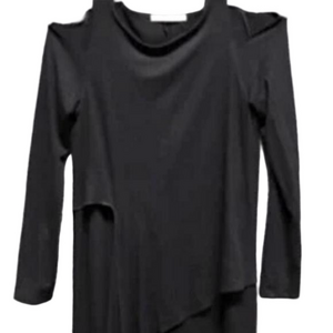 Testimony black knit dress cutouts in shoulders womens NWT
